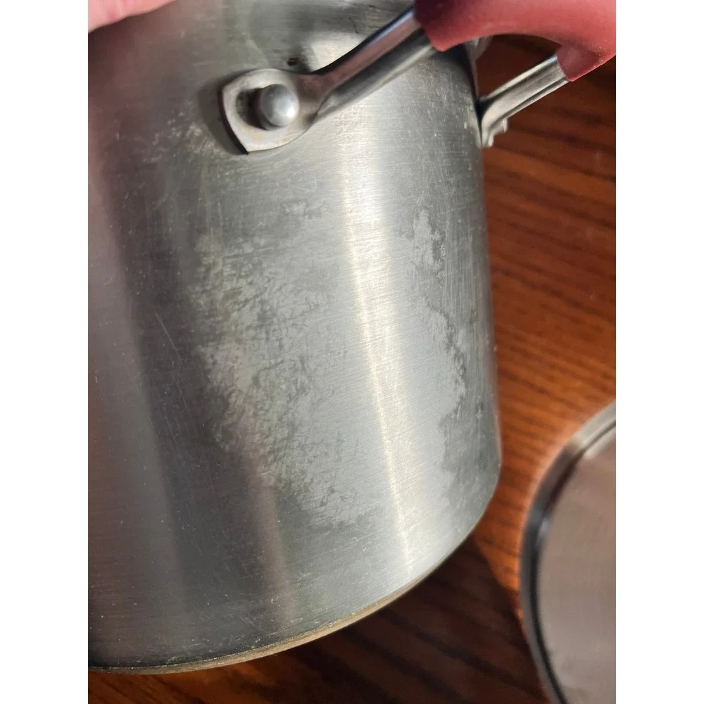 NapaStyle 8qt Stock Pot with Lid 18/10 Stainless Steel Copper Bottom T Q006